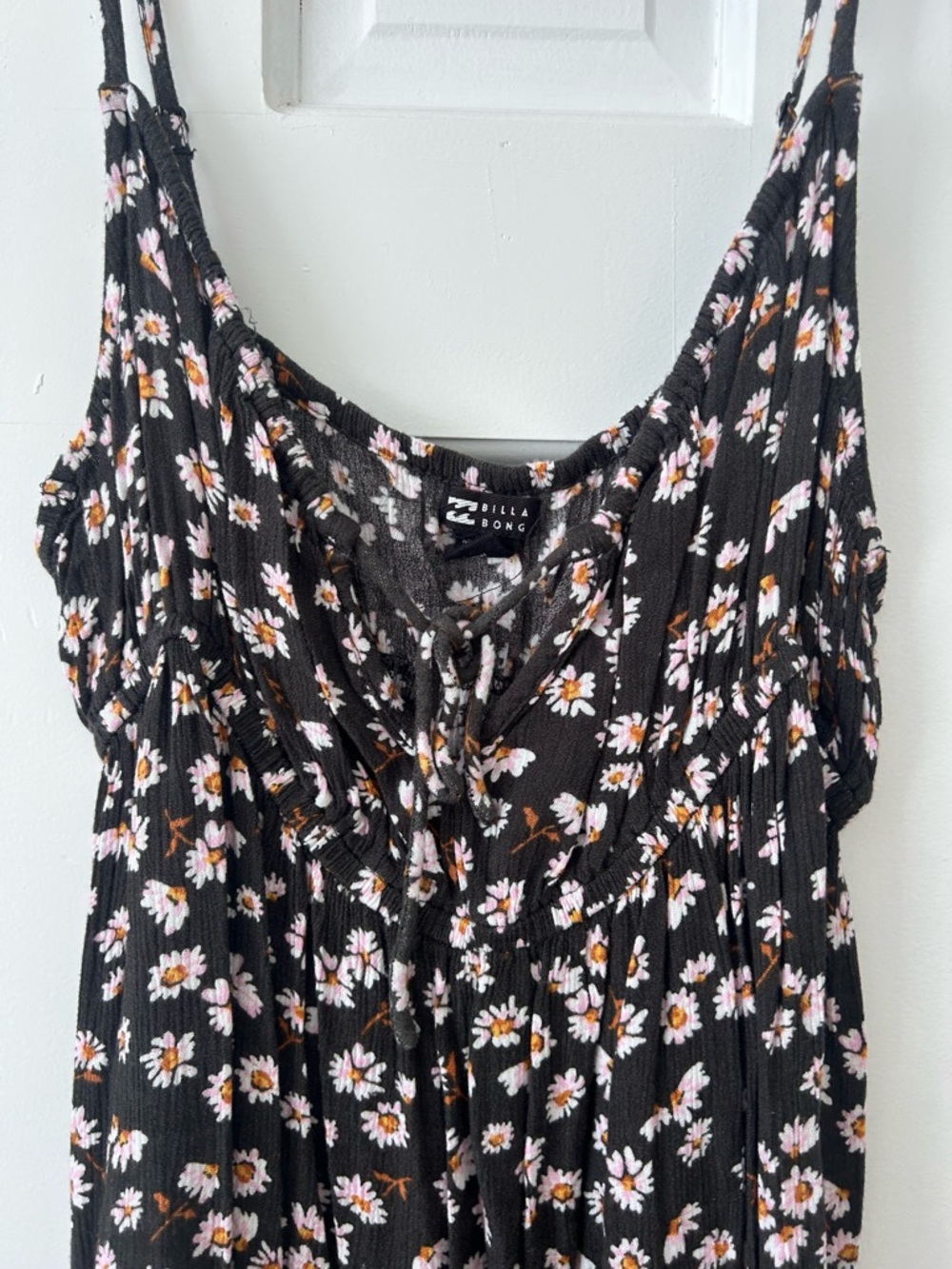 Billabong Black Floral Tie-Front Dress